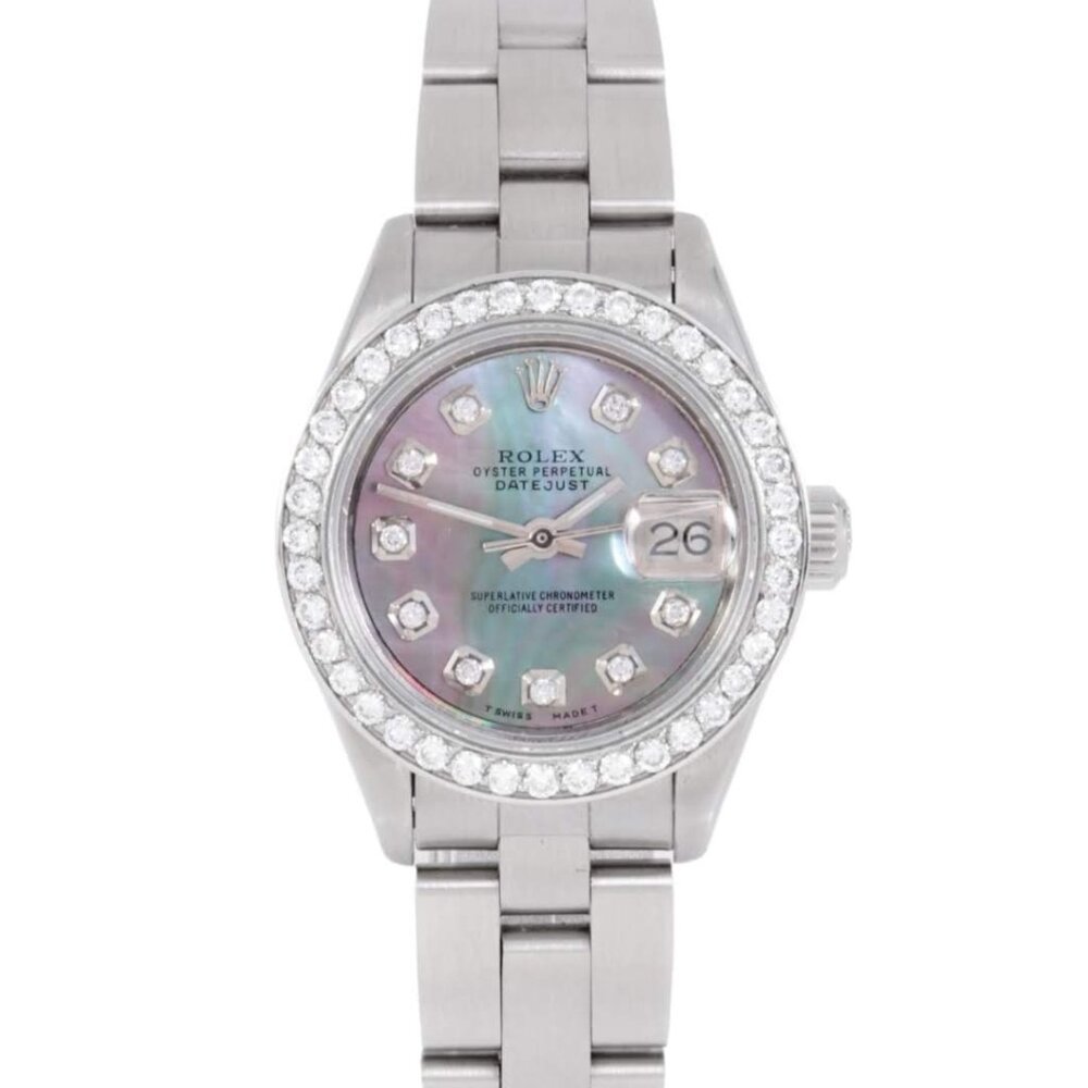 🚨Weekend Sale🚨 Rolex ladies 26mm Datejust black MOP Diamond oyster steel